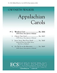 Appalacian Carols: 1. Wondrous Love SATB choral sheet music cover Thumbnail